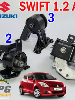 เซตสุดคุ้ม!!! ยางแท่นเครื่อง-แท่นเกียร์ ซูซูกิสวิฟ SUZUKI SWIFT เครื่อง 1.2 L เกียร์ออโต้(AT) แท้ศูนย์ (1ชุด = 3ตัว) / ENGINE MOUNT