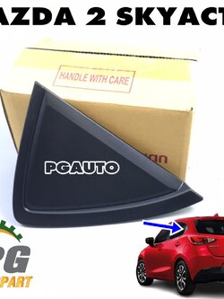 สามเหลี่ยมปิดกาบประตูหลัง RH MAZDA 2 SKYACTIV(4/5ประตู) ปี 2014-2018 (1 ชิ้น) แท้ / รูปจริง
