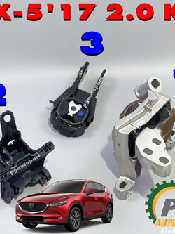 เซตสุดคุ้ม!!! ยางแท่นเครื่อง-แท่นเกียร์ MAZDA CX-5 ปี 2017-2020 2.0 L KF (เบนซิน) AT (1ชุด = 3 ตัว) แท้ยกชุด / ENGINE MOUNT