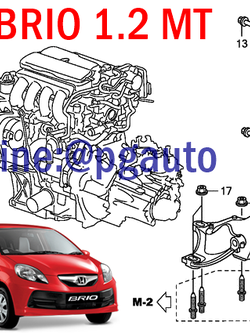 เซตสุดคุ้ม!!! ยางแท่นเครื่อง-แท่นเกียร์ ฮอนด้าบริโอ้ BRIO 09-12 1.2 MT เกียร์ธรรมดา (1ชุด = 3 ตัว) / ENGINE MOUNT