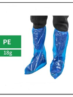 PE Shoecover แบบยาว ถุงคลุมเท้า ถุงครอบรองเท้า อุปกรณ์เสริมสำหรับรองเท้า [10ชิ้น/แพค]