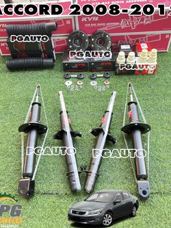 ชุดโช๊คหน้าหลัง LH/RH HONDA ACCORD G8 ปี 2008-2012(1 ชุด = 12 ชิ้น) KYB / รูปจริง