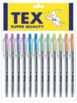 TEX Gamma 147 ด้ามใส แพ็ค 12 ด้าม หัว 0.7 มม.