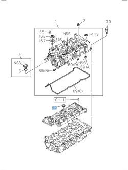 ชุดซ่อมฝาครอบวาล์ว+ประเก็น ISUZU D-MAX ปี 2016-2021 1.9 BLUE POWER Euro4 ,MU-X 2021 (14 ชิ้น) / แท้
