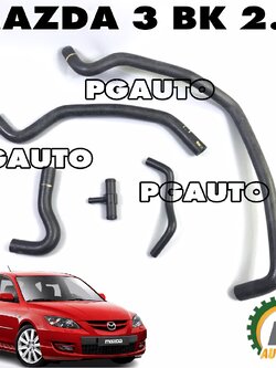 ชุดท่อยางฮีตเตอร์ MAZDA 3 BK 2.0 L ปี 2004-2010 (1 ชุด = 5 ชิ้น) เทียบ / รูปจริง