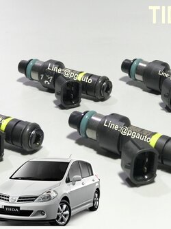 เซตสุดคุ้ม!!! หัวฉีดน้ำมันเชื้อเพลิง นิสสันทีด้า NISSAN TIIDA เครื่อง 1.8 L OEM แท้ (1 ชุด = 4ตัว)