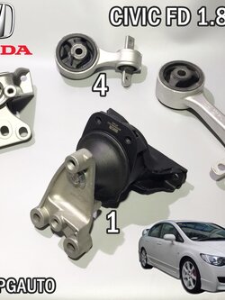 เซตประหยัด!!! ยางแท่นเครื่อง-แท่นเกียร์ ฮอนด้าซีวิคเอฟดี โฉมนางฟ้า HONDA CIVIC FD ปี 2006-2010 เครื่อง 1.8 L MT (1ชุด = 4 ตัว) / ENGINE MOUNT