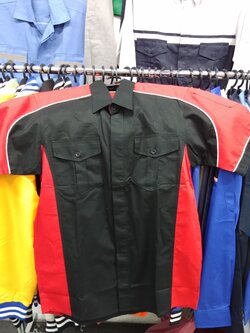 เสื้อช็อปเเขนสั้นตัดต่อ