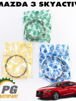 ชุดแหวนลูกสูบ MAZDA 3 SKYACTIV 2.0 ปี 2014-2018 (1 ชุด) เทียบ / รูปจริง