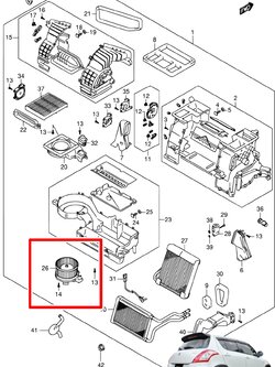 มอเตอร์โบว์เวอร์ SUZUKI SWIFT 2012-2017( AZF412) เครื่อง 1.2 L (1ตัว)