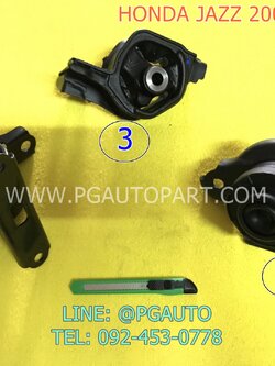 เซตสุดคุ้ม!!! ยางแท่นเครื่อง-แท่นเกียร์ ฮอนด้าแจ๊ส HONDA JAZZ GD ปี 2004-2007 เกียร์ออโต้ (AT) (1ชุด = 3 ตัว) แท้ศูนย์ / ENGINE MOUNT