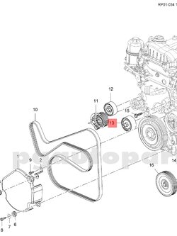 ชุดลูกลอก+สายพาน CHEVROLET CAPTIVA ปี 2012 -2015 (C140) (รูปจริง) 1ชุด=4ชิ้น / ACDELCO