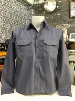 เสื้อช็อปแขนยาวสีเทาท็อป