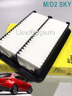 กรองอากาศ รถมาสด้า 2 สกายแอคทีฟ MAZDA 2 SKYACTIV ปี 2014-2018 เครื่อง1.3 L (เบนซิน) (1ชิ้น) ยี่ห้อ JS ASAKASHI (Made in Japan)