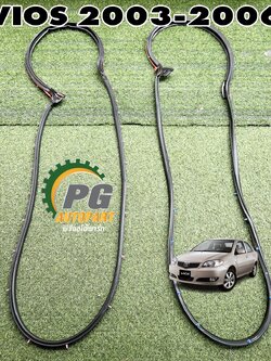 ยางขอบประตูหน้า(ติดประตู) LH-RH TOYOTA VIOS NCP42 ปี 2003-2006 (1 คู่) แท้ / รูปจริง