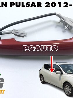 มือเปิดประตูนอกหน้า RH NISSAN PULSAR(C12) ปี 2012-2015 (1ชิ้น) แท้ / รูปจริง