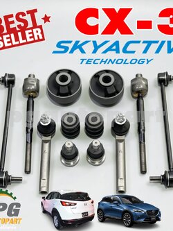 เซตช่วงล่าง ซีเอ็กซ์สาม สกายแอคทีฟ CX-3 SKYACTIV ปี 2014-2018 เครื่อง1.5 / 2.0(1 ชุด = 12 ชิ้น) (รูปจริง)