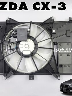 ชุดบังลมหม้อน้ำทั้งชุด MAZDA CX-3 2.0 เบนซิน (1ชุด) แท้ / รูปจริง