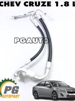 แป๊ปแอร์จากรังผึ้งเข้าคอมแอร์ CHEVROLET CRUZE ปี 2010-2012 เครื่อง 1.8 L (1 ชิ้น) แท้ / รูปจริง