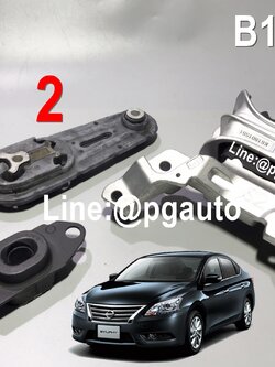 เซตสุดคุ้ม!!! ยางแท่นเครื่อง-แท่นเกียร์ นิสสันซิลฟี่ NISSAN SYLPHY เครื่อง1.6 เกียร์ออโต้ (AT) (1ชุด = 3 ตัว) / ENGINE MOUNT