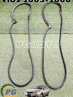 ยางขอบประตูหลัง(ติดประตู) LH-RH TOYOTA VIOS NCP42 ปี 2003-2006 (1 คู่) แท้ / รูปจริง