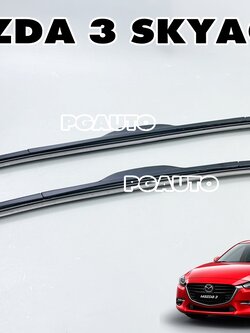 ใบปัดน้ำฝนหน้า LH/RH MAZDA 3 SKYACTIV ปี 2014-2018 (1คู่) แท้ / รูปจริง