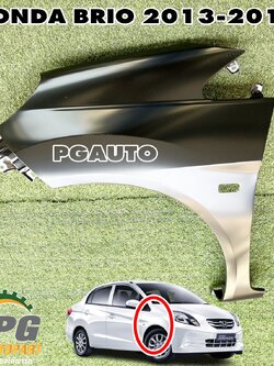 บังโคลนหน้า ซ้าย HONDA BRIO AMAZE ปี 2013-2016 (1 ชิ้น) แท้ / รูปจริง