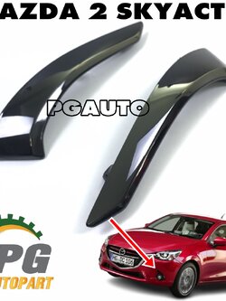 คิ้วขอบไฟสปอร์ดไลท์ LH-RH (ดำเงา) MAZDA 2 SKYACTIV ปี 2014-2018 (1 คู่) แท้ / รูปจริง