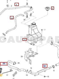 เซตสุดคุ้ม!!! เซตเปลี่ยนท่อกระป๋องพักน้ำ เชฟโลเลตโคโลลาโด้ CHEVROLET COLORADO ปี 2012-2017 2.5-2.8 ( 1 ชุด = 7 ชิ้น ) / รูปจริง
