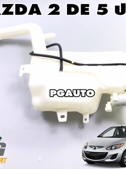 กระป๋องฉีดน้ำ+มอเตอร์ล้างกระจก(รถ 5 ประตู) MAZDA 2 DE ปี 2009-2013 (1ชิ้น) แท้ / รูปจริง