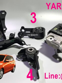 เซตสุดคุ้ม!!! ยางแท่นเครื่อง-แท่นเกียร์ TOYOTA YARIS (NSP152) ปี 2014-2016 1.2 L 3NRFE (1ชุด = 4 ตัว) แท้ศูนย์