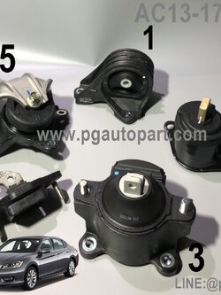 เซตสุดคุ้ม!!! ยางแท่นเครื่อง-แท่นเกียร์ ฮอนด้าแอคคอร์ด HONDA ACCORD ปี 2013-2017 เครื่อง 2.4 L (AT) (1ชุด = 5 ตัว) แท้ศูนย์ / ENGINE MOUNT
