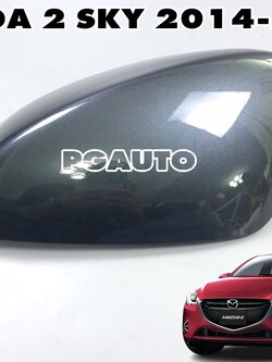 ฝาครอบกระจกมองข้าง LH(มีไฟเลี้ยว)(สีเทาดำ) MAZDA 2 SKYACTIV ปี 2014-2016(1ชิ้น) แท้ / รูปจริง