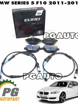 ผ้าเบรคหลัง BMW SERIES 5 F10 ปี 2011-2015 (1 ชุด) BENDIX / รูปจริง