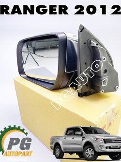 กระจกมองข้าง LH ชุบ-มีไฟเลี้ยว 7 สาย FORD RANGER T6 ปี 2012 (1ชิ้น) แท้ / รูปจริง