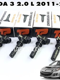 ชุดคอยล์จุดระเบิด MAZDA3 BL ปี 2011-2013 เครื่อง 2.0 L (1 ชุด = 4 ชิ้น) TOP / รูปจริง