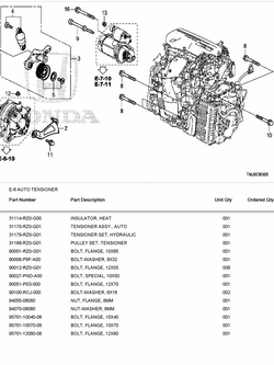 ชุดเปลี่ยนสายพานหน้าเครื่อง CRV 2018-2021 1.6 ดีเซล GEN5 ( 1 ชุด = 2 ชิ้น)
