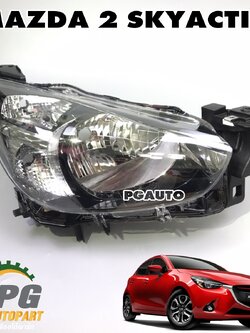 เสื้อไฟหน้า-ขวา MAZDA 2 SKYACTIV ปี 2014-2018 (1ชิ้น) แท้ศูนย์ / (รูปจริง)