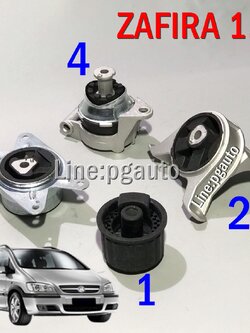 เซตสุดคุ้ม!!! ยางแท่นเครื่อง-แท่นเกียร์ เชฟโรเลตซาฟิร่า CHEVROLET ZAFIRA เครื่อง 1.8 L เกียร์ออโต้ (AT) (1ชุด = 4 ตัว) / ENGINE MOUNT