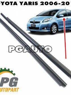 ยางรีดน้ำประตูหน้านอก LH-RH TOYOTA YARIS(NCP91) ปี 2006-2012 (1 ชุด = 2 ชิ้น) แท้ / รูปจริง