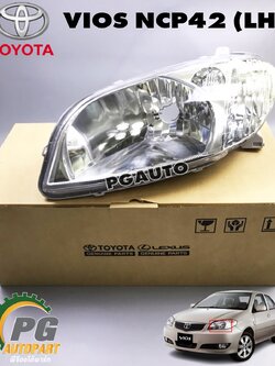 เสื้อไฟหน้า LH TOYOTA VIOS NCP42 ปี 2003-2006 (1ชิ้น) แท้ / รูปจริง