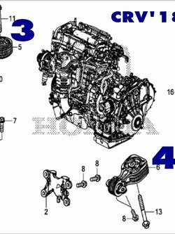 เซตสุดคุ้ม!!! แท้ยกชุด ยางแท่นเครื่อง-แท่นเกียร์ ฮอนด้าซีอาร์วี HONDA CRV GEN5 ปี 2018-2022 เครื่อง 2.4 L เกียร์ออโต้ (AT) (1ชุด = 4 ตัว) / ENGINE MOUNT