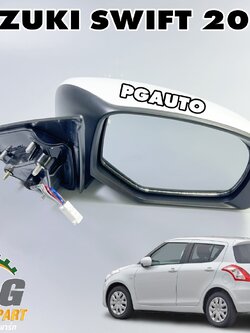 กระจกมองข้างขวา RH SUZUKI SWIFT (สีขาว) (7สาย) 1.2 L ปี 2012-2017 (1ชิ้น)/แท้ (รูปจริง)