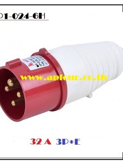 ปลั๊กไฟ เพาเวอร์ 32A 3สาย 4ขา แบบตัวผู้ รุ่น P1-024-6h