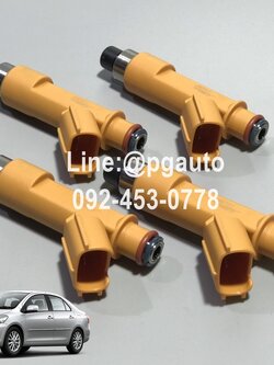 เซตสุดคุ้ม!!! หัวฉีดน้ำมันรถยนต์โตโยต้าวีออส TOYOTA VIOS (NCP91-93) ปี 2007-2012 (12รู) OEM แท้ (1 ชุด = 4ตัว)