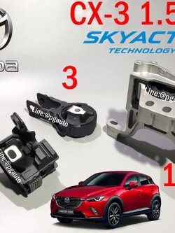 เซตสุดคุ้ม!!! ยางแท่นเครื่อง-แท่นเกียร์ แท้ทุกชิ้น มาสด้าซีเอ็กซ์ 3 สกายแอคทีฟ MAZDA CX-3 1.5 DIESEL SKYACTIV 1.5 ดีเซล เกียร์ออโต้ ( 1ชุด = 3 ชิ้น ) / ENGINE & TRANSMISSION MOUNTINGS
