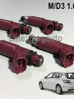 เซตสุดคุ้ม!!! หัวฉีดน้ำมันเชื้อเพลิง มาสด้า 3 MAZDA 3 BK เครื่อง 1.6 L ปี 2004-2010 แท้ DENSO (1 ชุด = 4ตัว)