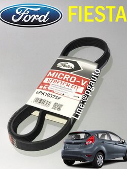 สายพานหน้าเครื่อง ฟอร์ดเฟียสต้า FORD FIESTA เครื่อง 1.4 / 1.5 / 1.6 L (1เส้น) รูปจริง / GATES OEM แท้