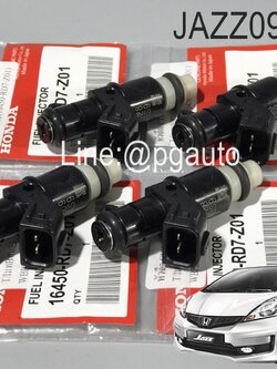 เซตสุดคุ้ม!!! ชุดหัวฉีดน้ำมันรถยนต์ฮอนด้าซิตี้ HONDA JAZZ09-12 (GM) 1.5 6รูฉีด OEM แท้ (1 ชุด = 4ตัว)