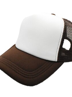 หมวกตาข่ายสีน้ำตาลขาว